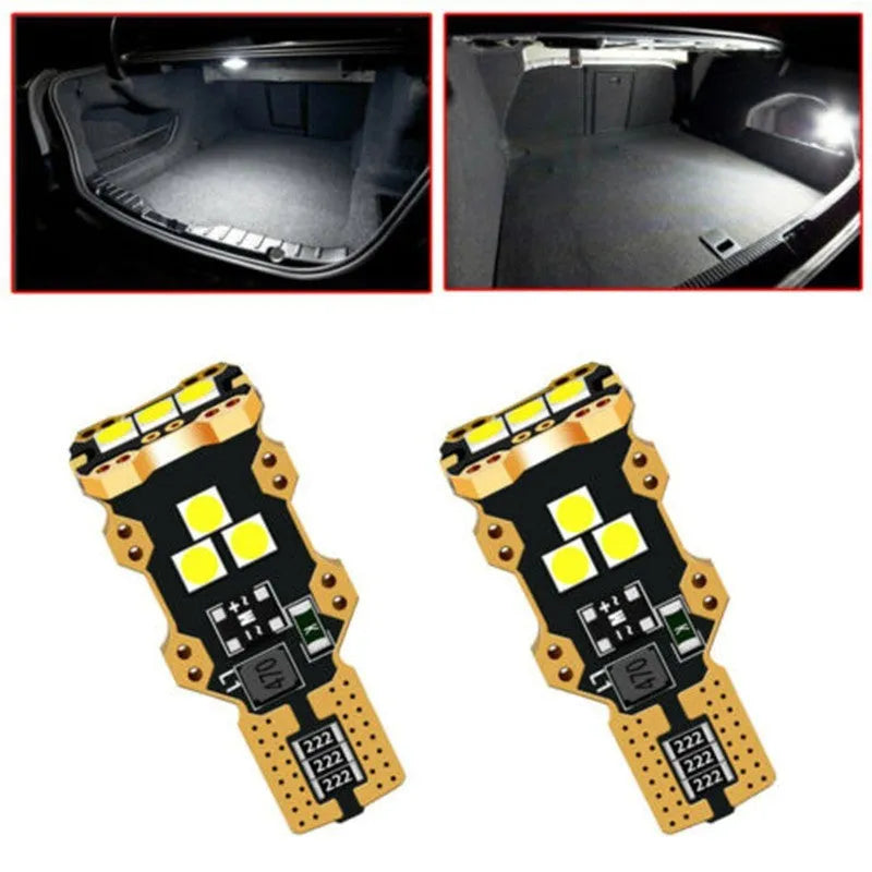 T15 automotive reverse light bulb with white PVC construction