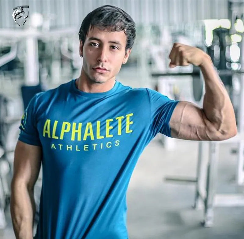 Mens cotton fitness t-shirt in black blue available in sizes S to XXL with crew neck