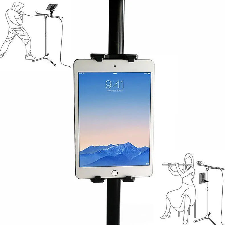 Black ABS plastic bicycle handlebar mount for a mobile phone or tablet.