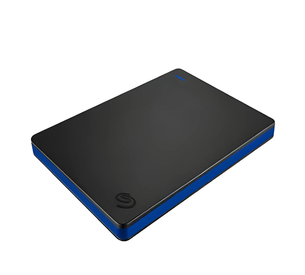 Seagate 2.5 inch external hard drive in black with USB 3.0 cable, portable mobile storage