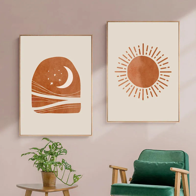 Pink abstract canvas art micro-jet painting with PS foam and aluminium alloy frame for living room wall decor