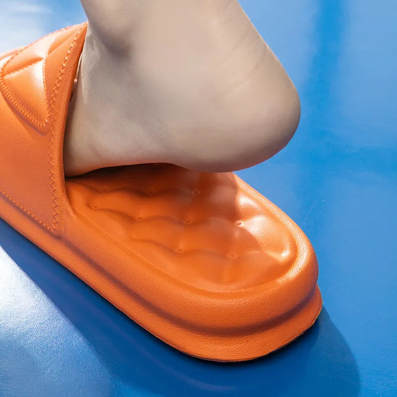 EVA foam bathroom slippers with thick non-slip sole in five colour options