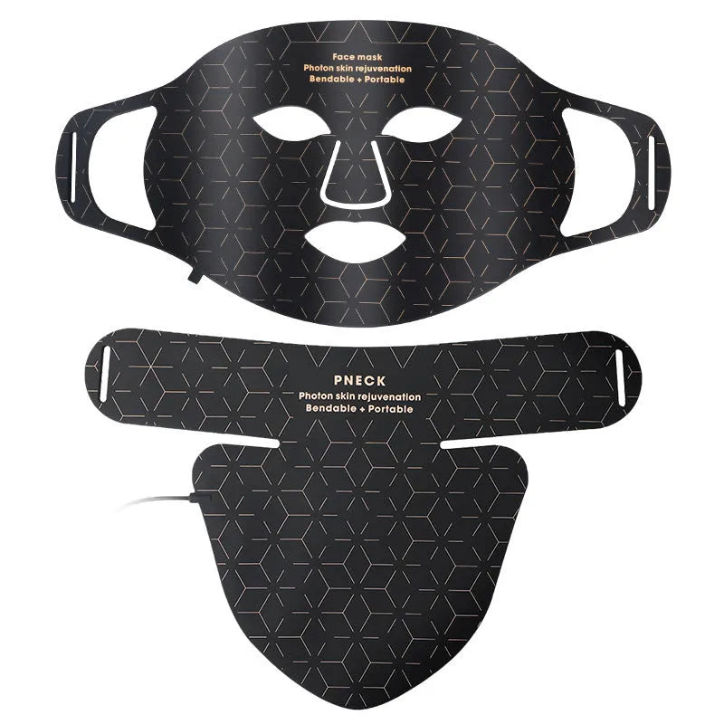 Infrared colour light skin rejuvenation face mask set for home use in black and white colour options