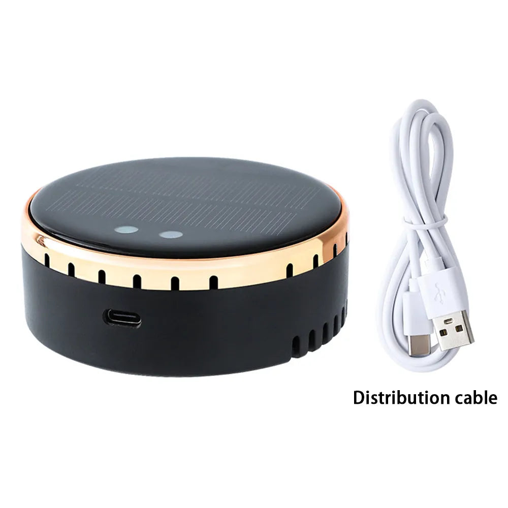Car mounted solar air humidifier in black, gold, or red with vent mounting bracket and adjustable controls