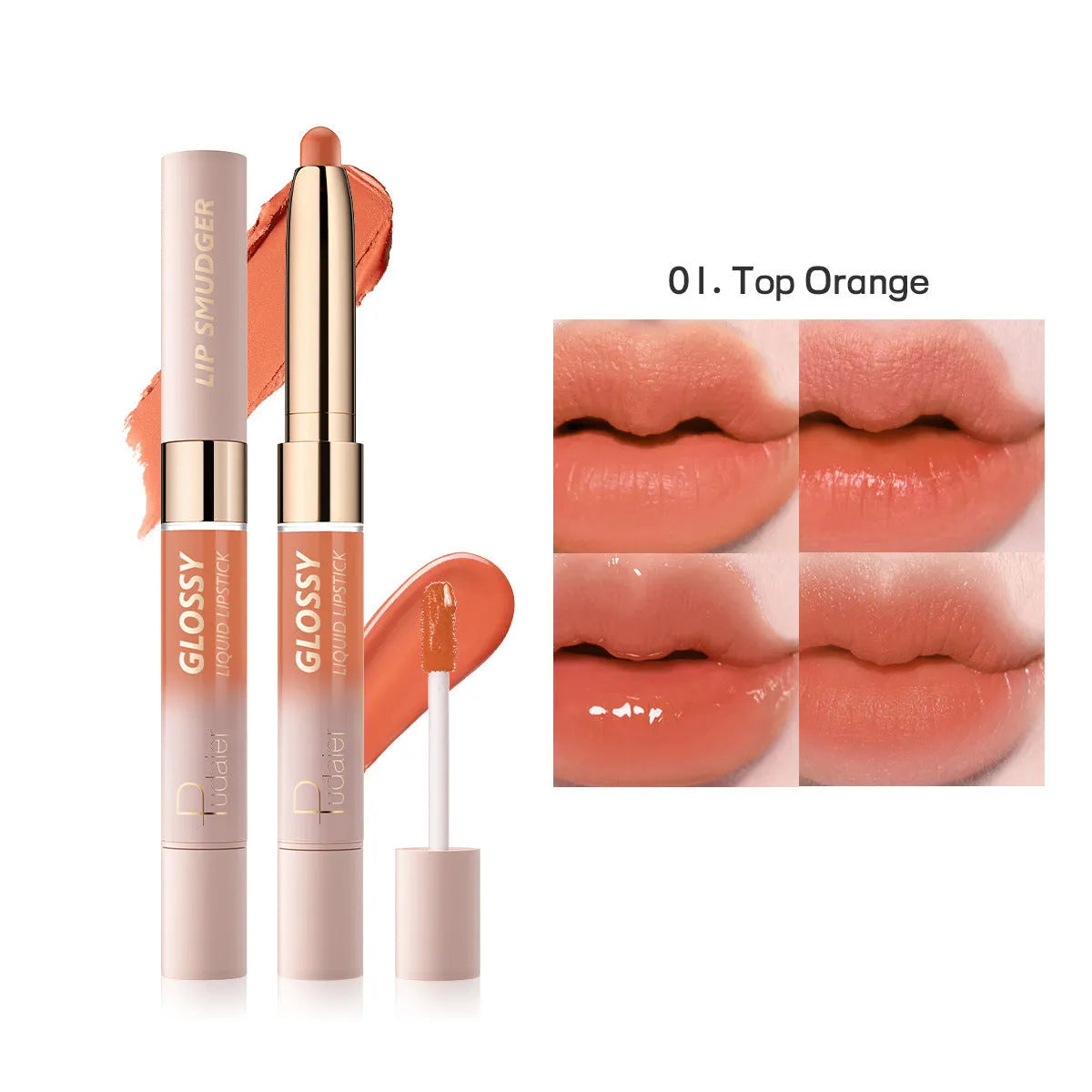 Double-headed lipstick in 10 colours with matte finish and moisturising formula