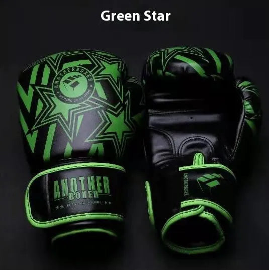 A pair of children's vertical-style boxing gloves in a choice of colours, showing the XINGX star design.
