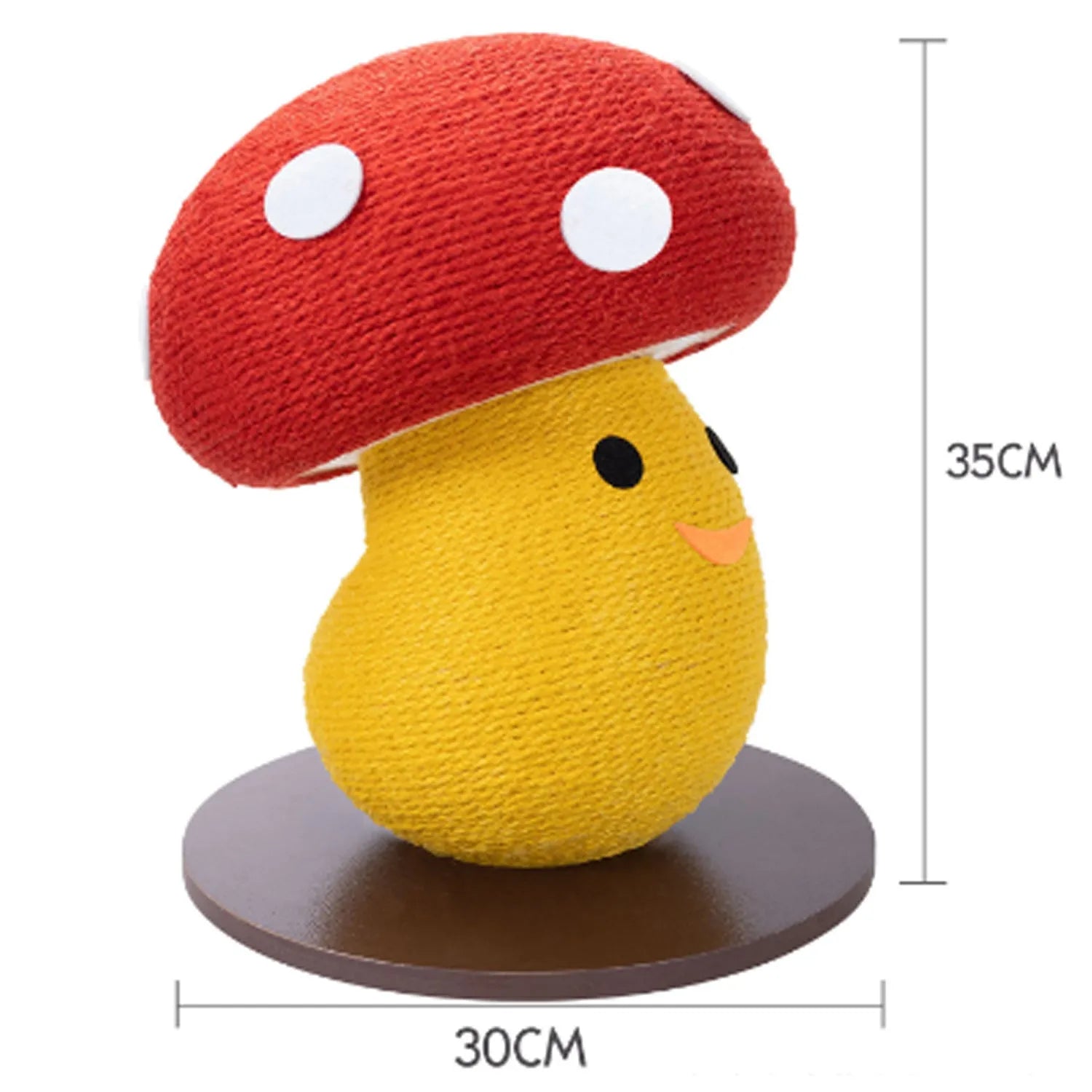 Foldable accordion cat scratcher round mushroom board with cardboard construction