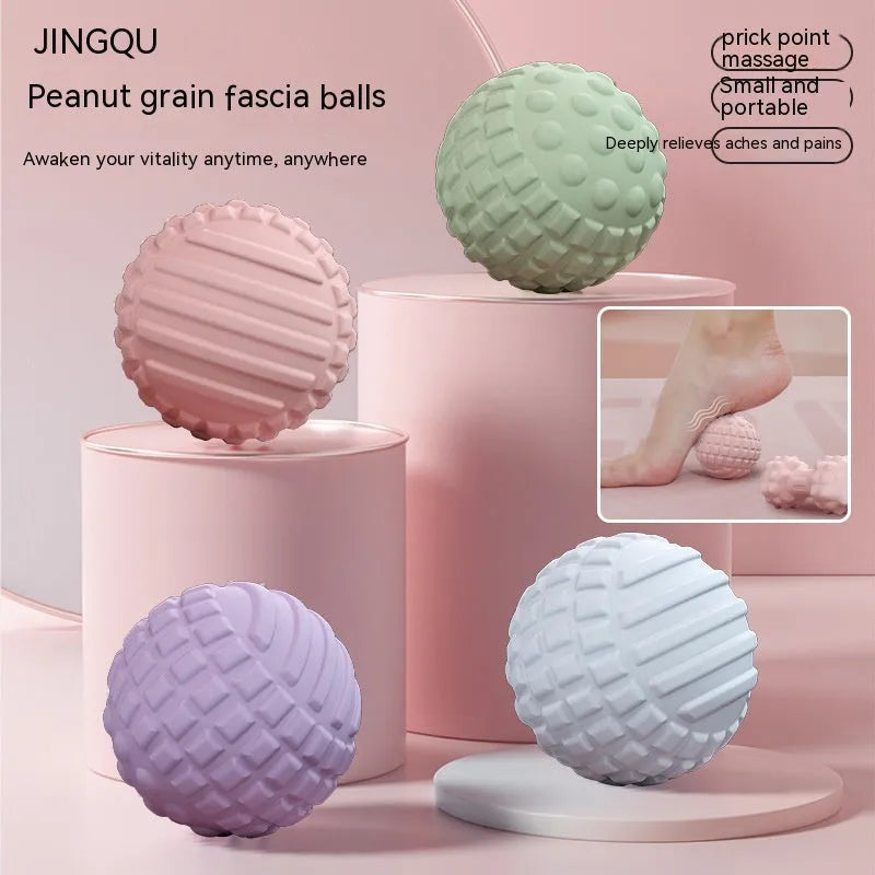 6cm blue TPR foot massage ball for reflexology and fitness recovery