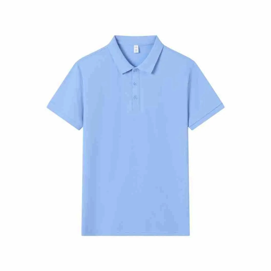 7A antibacterial business lapel polo shirt short sleeve in black for office commute