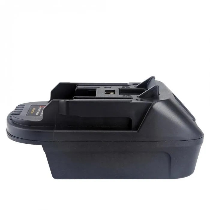 Black Milwaukee to Makita battery power adaptor converter for DM18M and H99F models