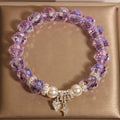 Colorful metal bracelet for women with small love water drops and eight-pointed star details in light luxury minority style