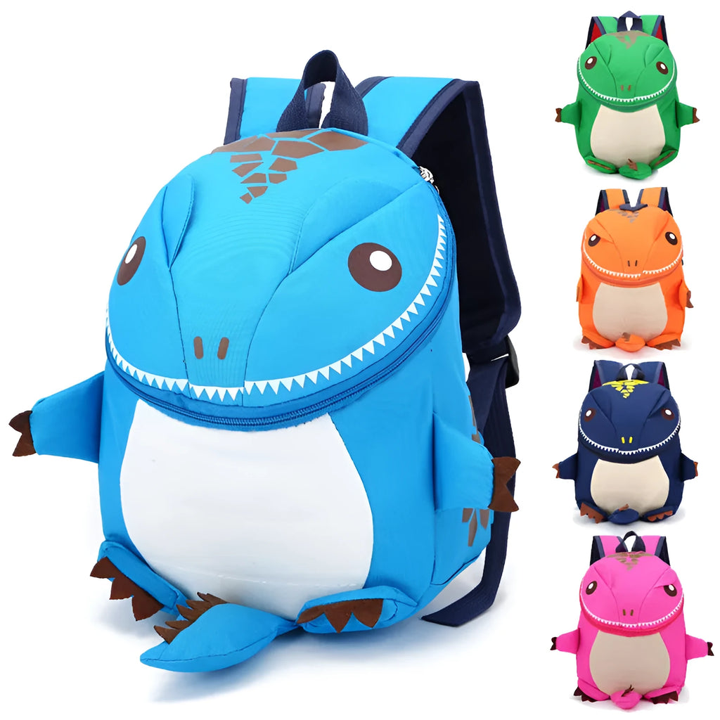 3D animal nylon backpack for young children, 21x29cm, cartoon cute design, available in five colours