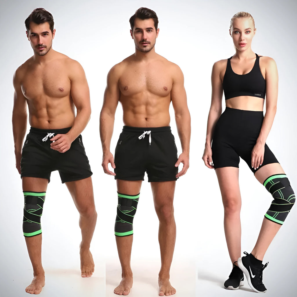 Non-slip knee pads for sports in multiple colours with size range indications