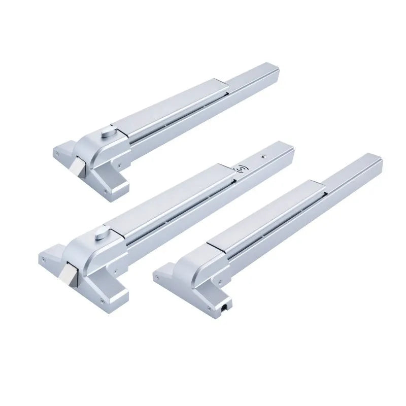 Stainless steel push lock with external handle for 65cm fire safety doors
