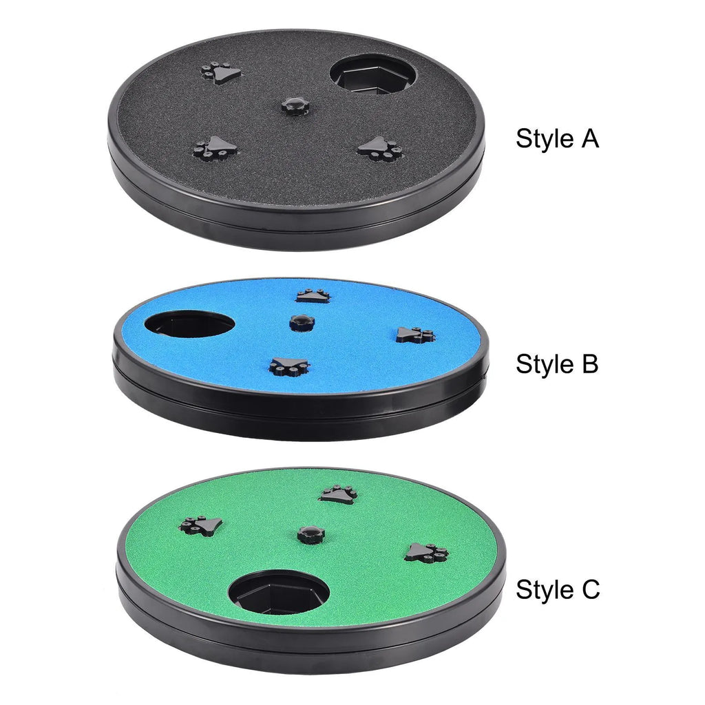 Square dog nail file board with rotating sandpaper top and anti-slip suction cup base