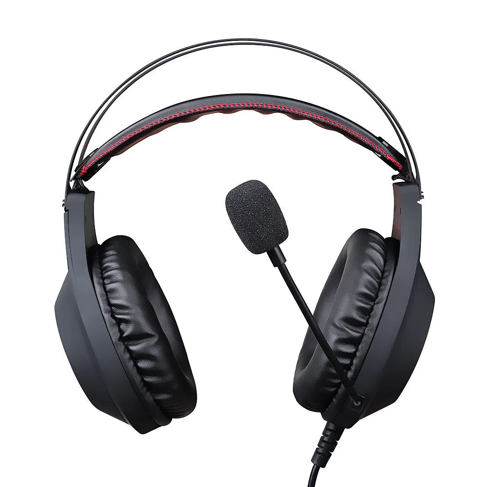NUBWO N2 black gaming headset with microphone and volume control on earmuff