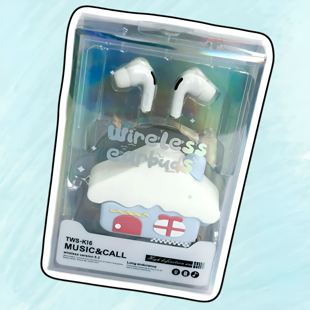 Cartoon doll silicone protective cover for wireless earbuds in Small House style, PC ABS material