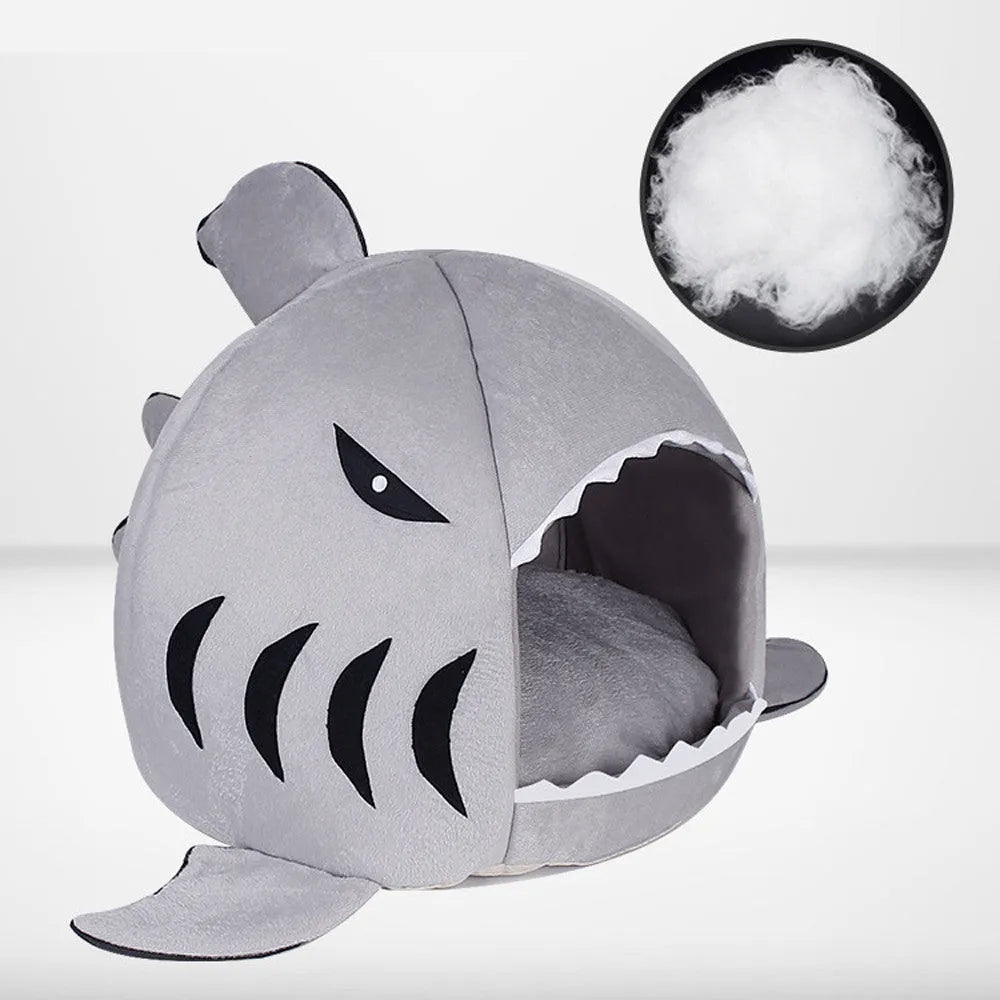Grey cotton dog house winter warm pet bed cushion with soft sleeping area