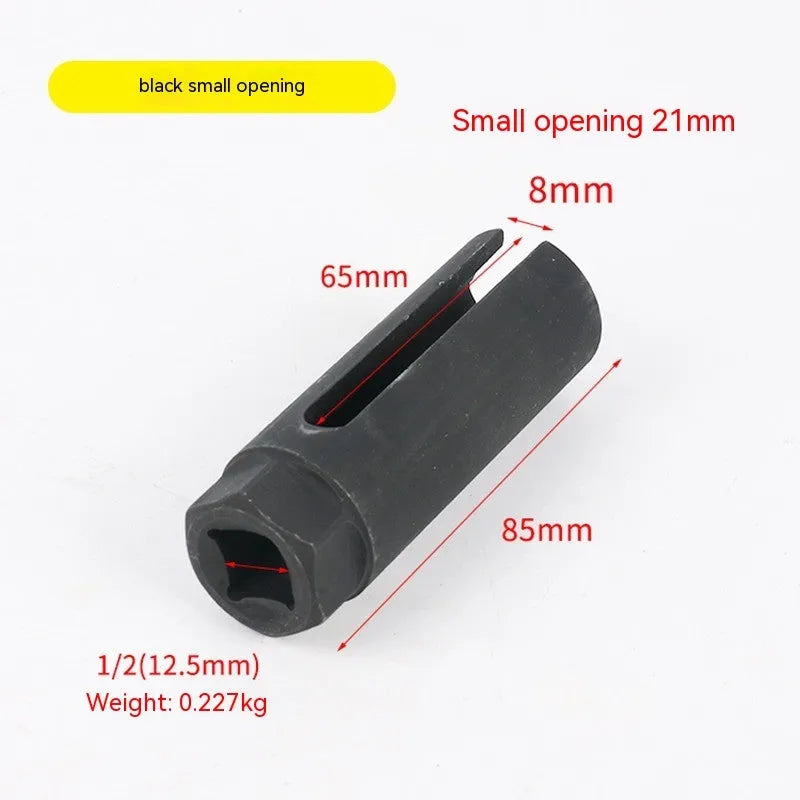 Black chromium vanadium steel oxygen sensor sleeve with 22mm diameter for Japanese style vehicles