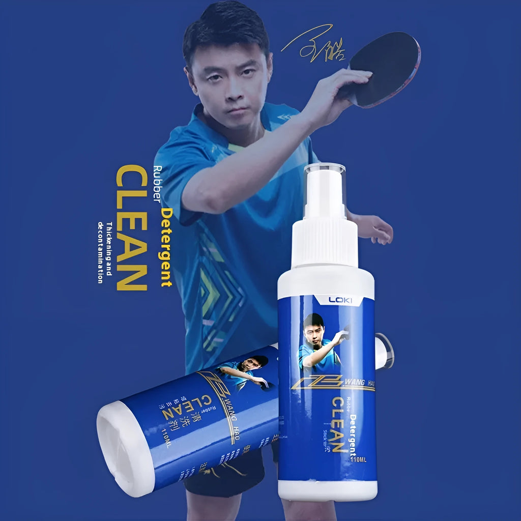 110ml table tennis rubber cleaning liquid with sponge applicator for racket maintenance