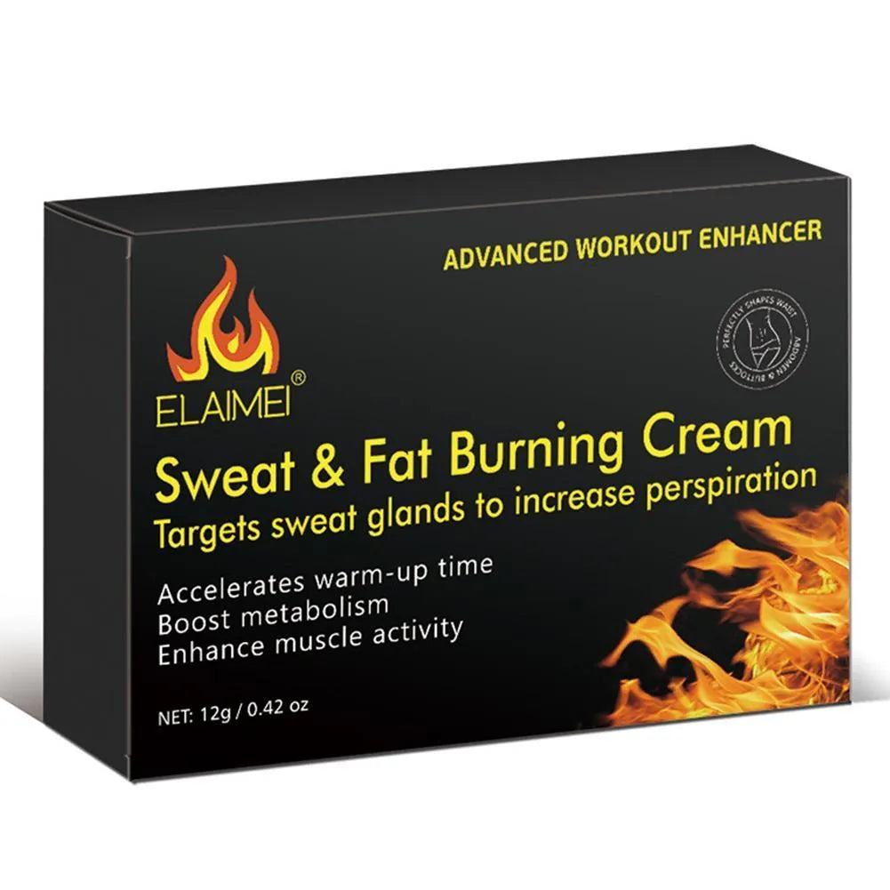 Fat burning fever cream in black tube for weight loss and slimming heat-activated topical application