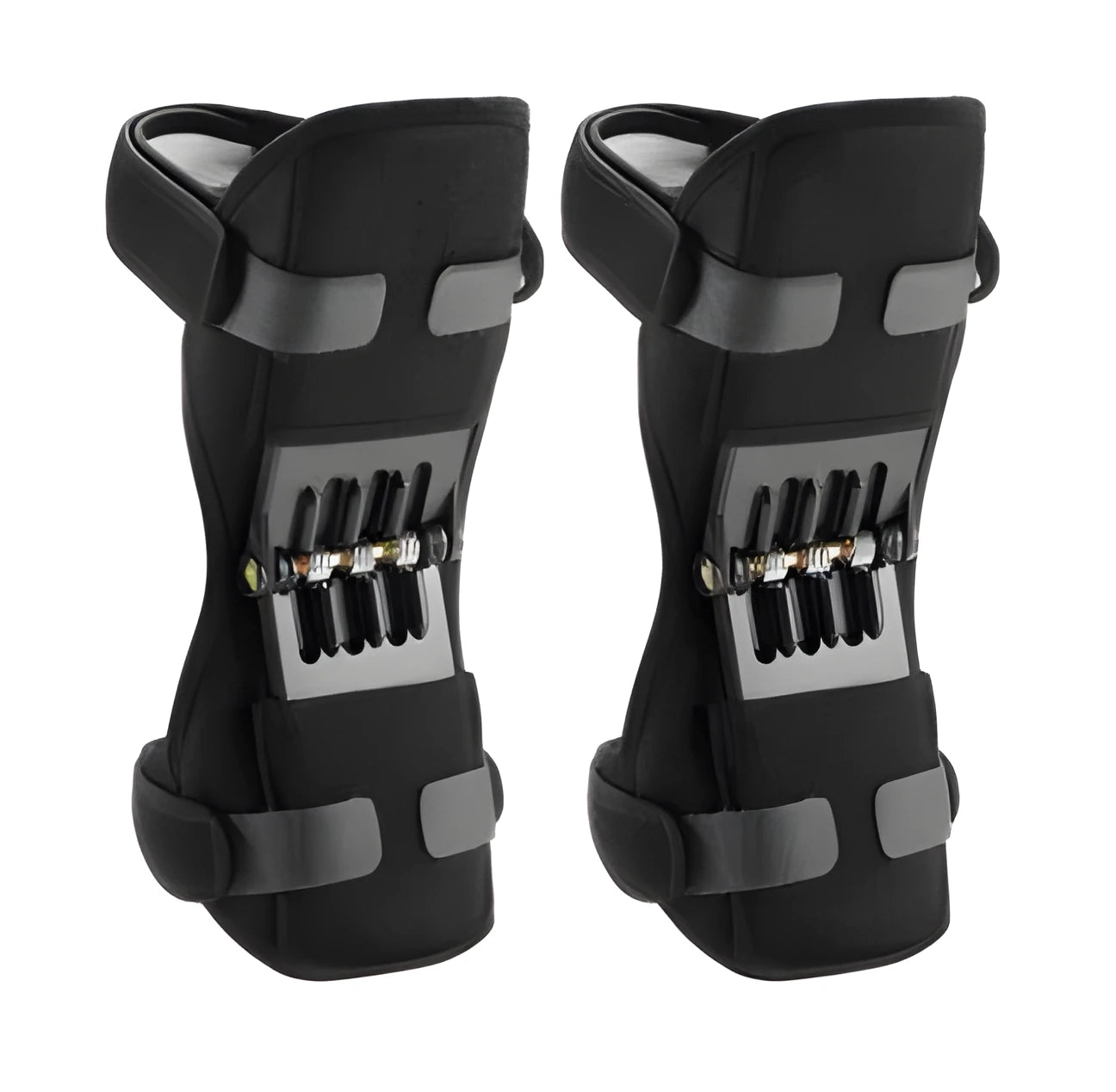 Adjustable knee support brace with carbon steel spring and Velcro straps for 40kg strength increase