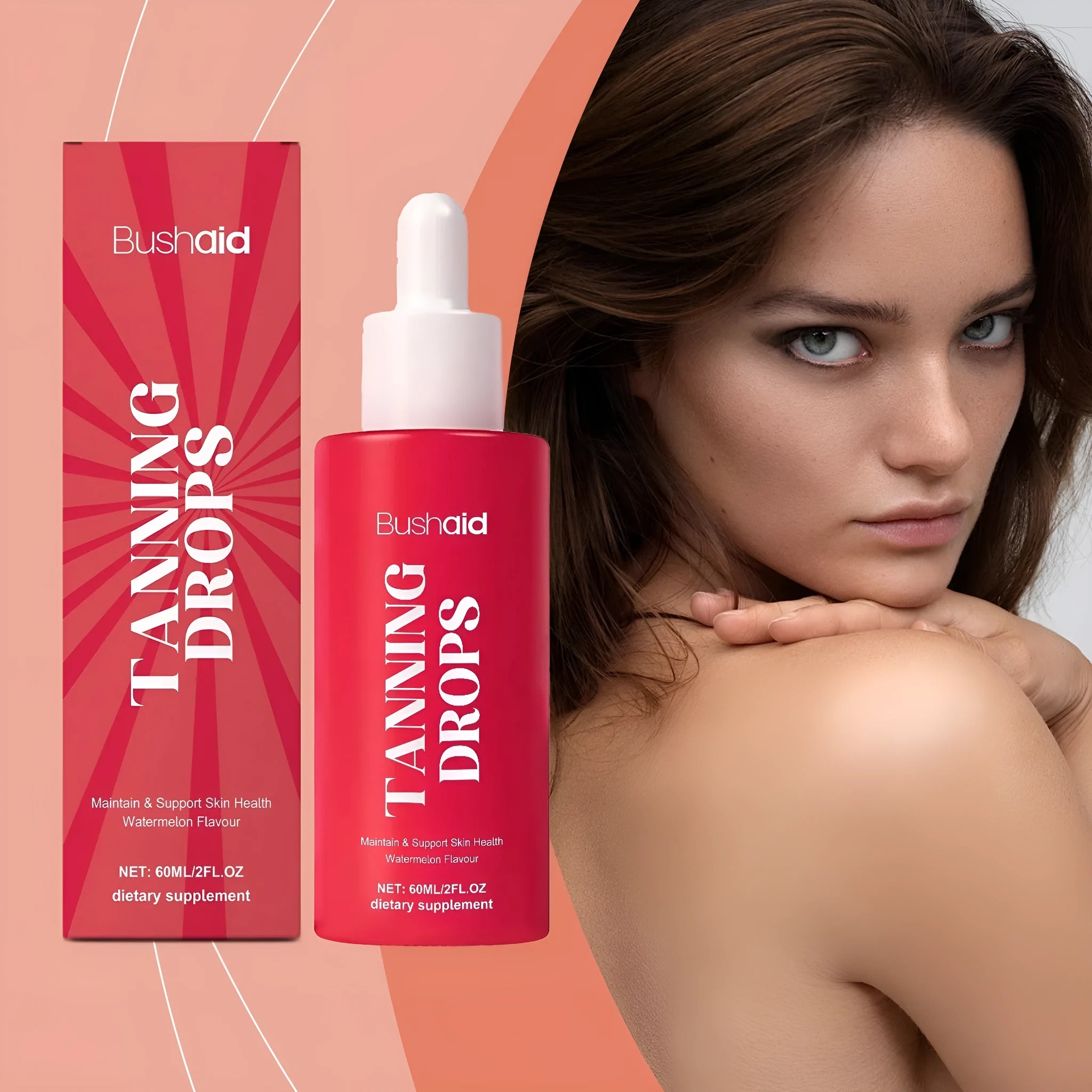 60ml droplet bottle of sun-free natural blackness serum with mint and watermelon extract.