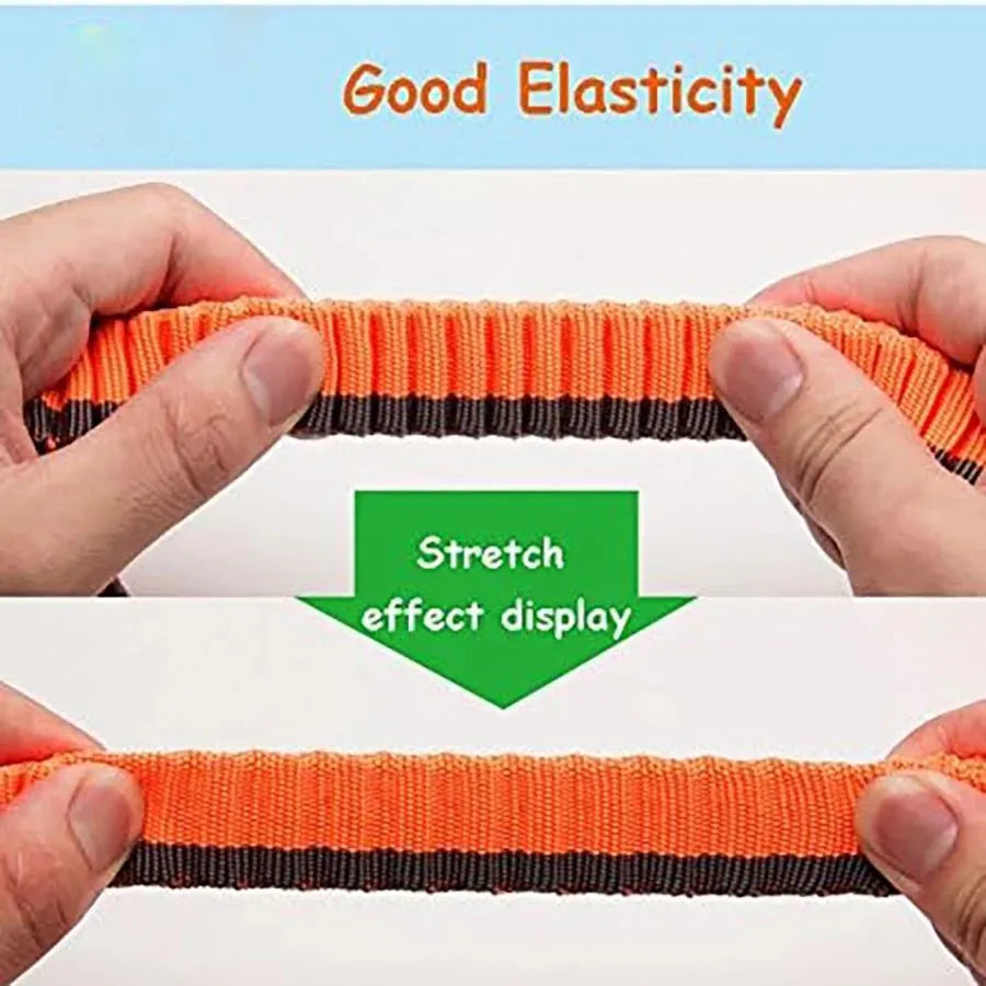 Anti-violence elastic dog training leash in green with zinc alloy clip for medium and large dogs