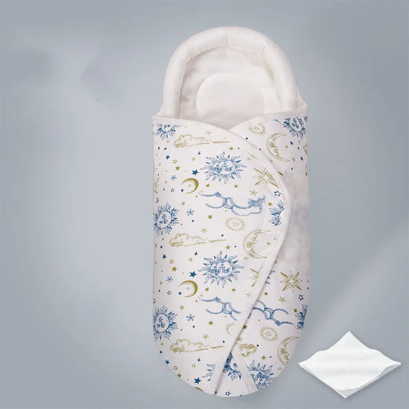 Cotton anti-startle baby swaddle blanket measuring 30 by 60 centimetres