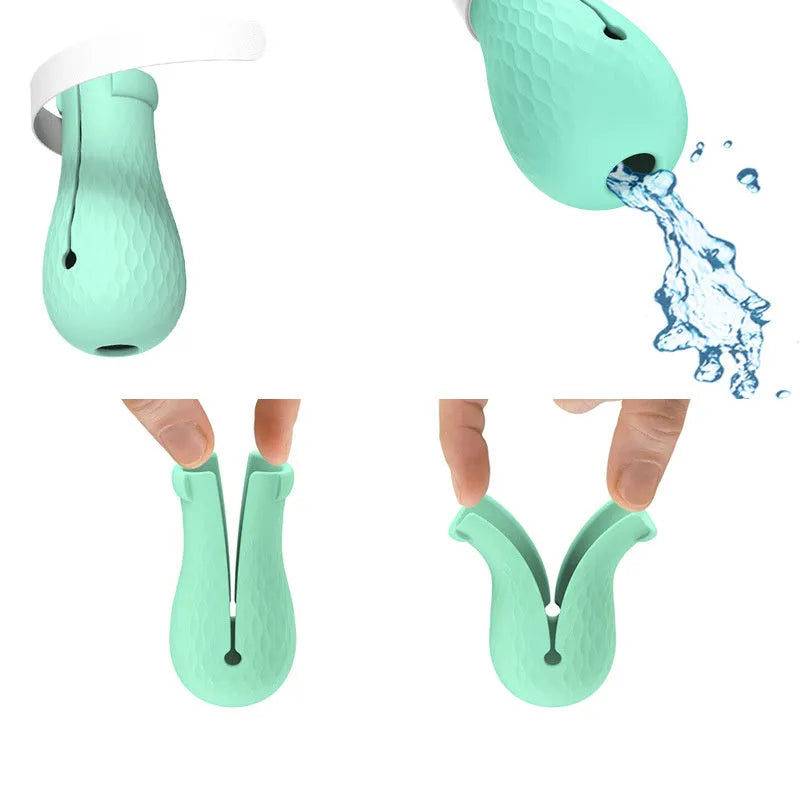 Green silicone cat anti-scratch foot covers with adjustable straps, set of 4 pieces