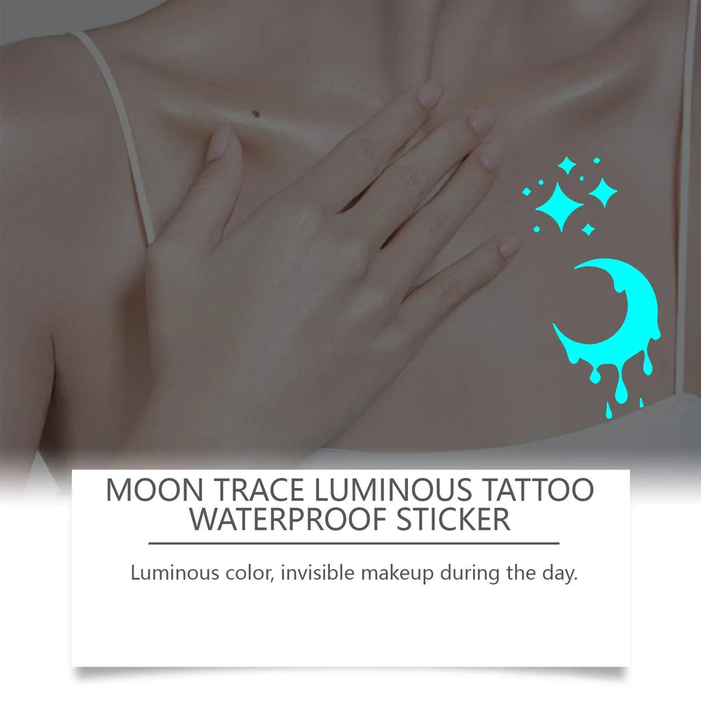 Luminous tattoo stickers for party balloons with glow-in-the-dark design and water-based tattoo paste tube