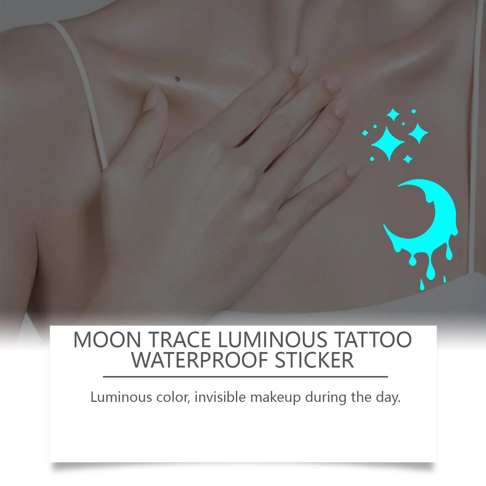 Luminous tattoo stickers for party balloons with glow-in-the-dark design and water-based tattoo paste tube
