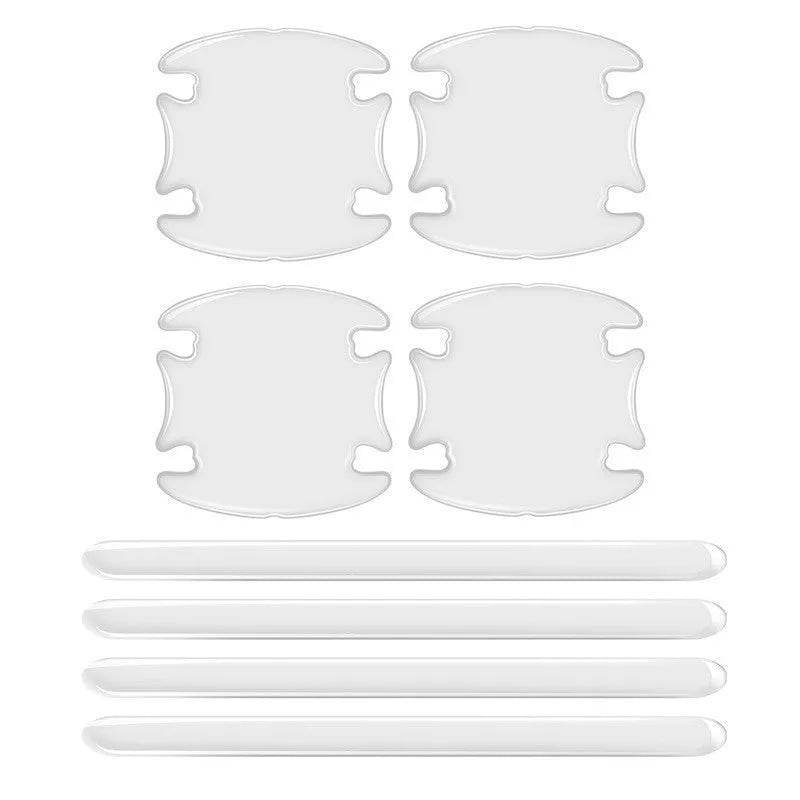 Transparent 3D car door handle protection stickers for scratch prevention