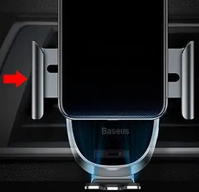 Baseus intelligent touch sensor car phone holder aluminium alloy glass panel black air vent mount