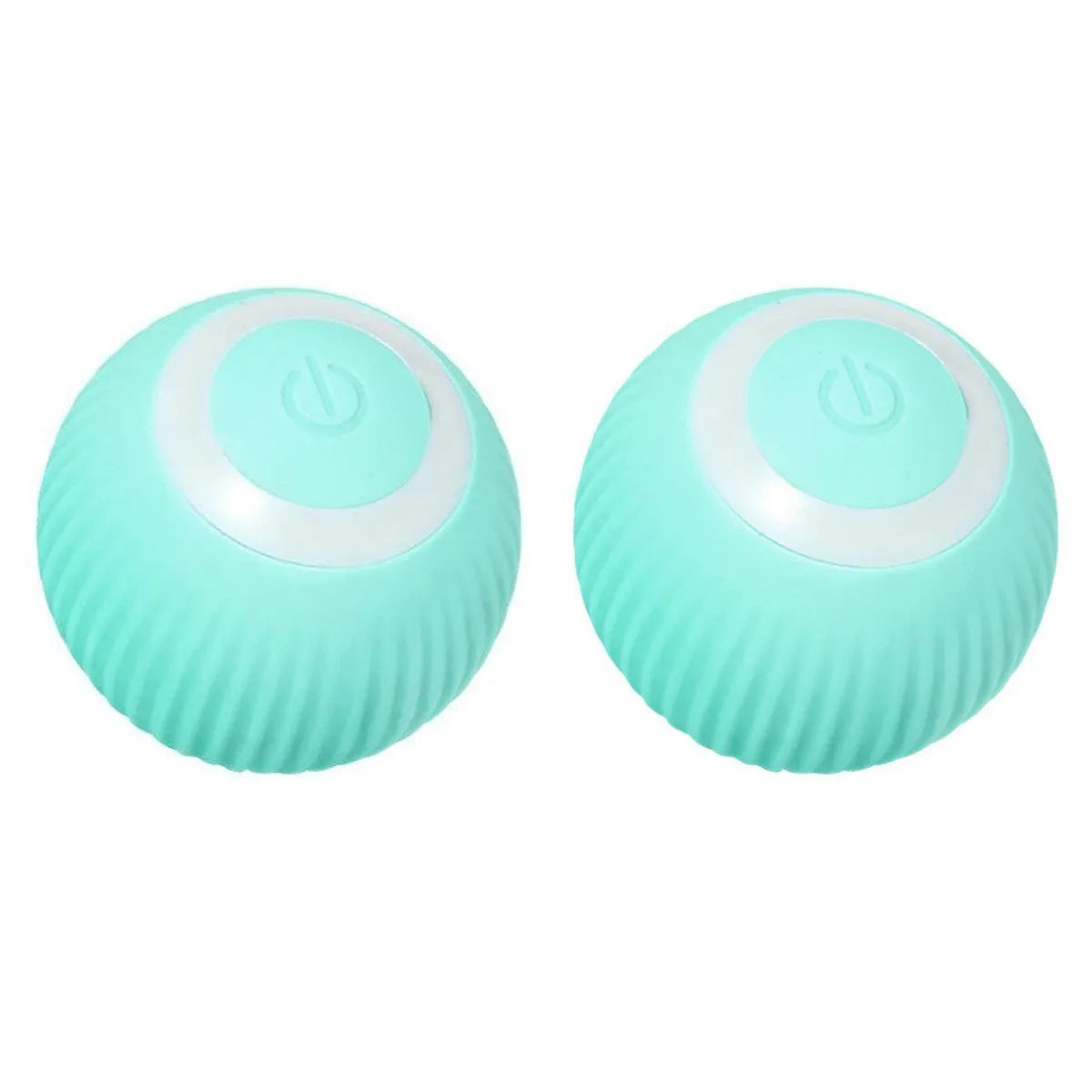 Green automatic rotating ball cat toy with 43mm diameter for claw control and intelligent obstacle avoidance
