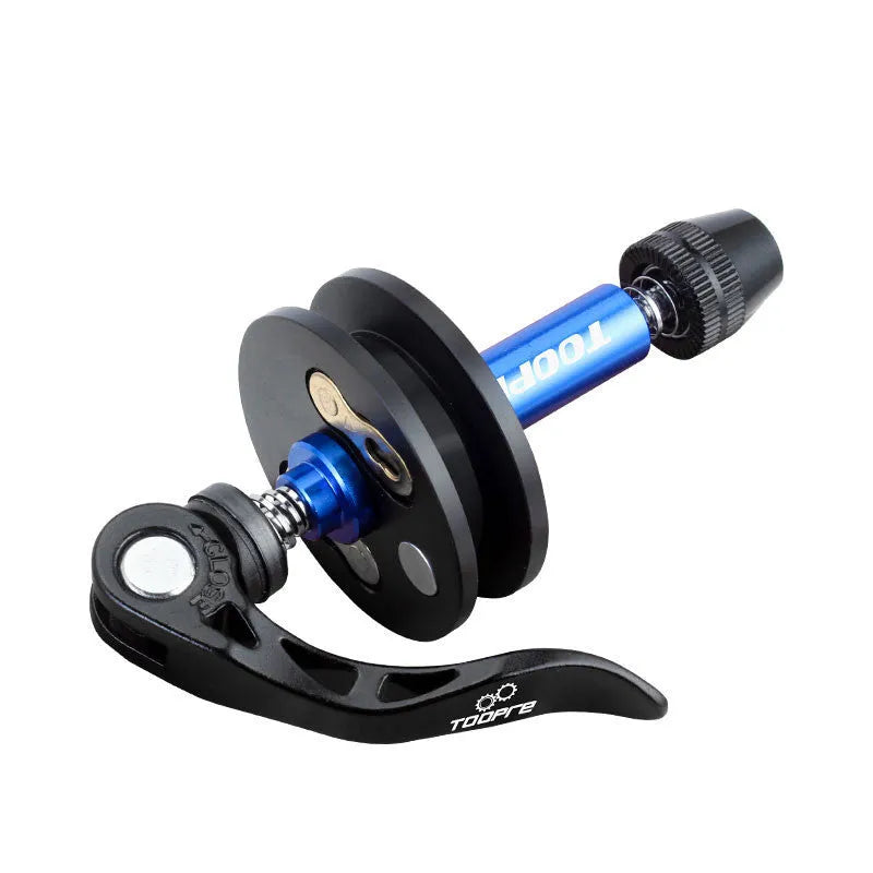 Aluminium bicycle chain holder tool in three versions for washing and tension adjustment