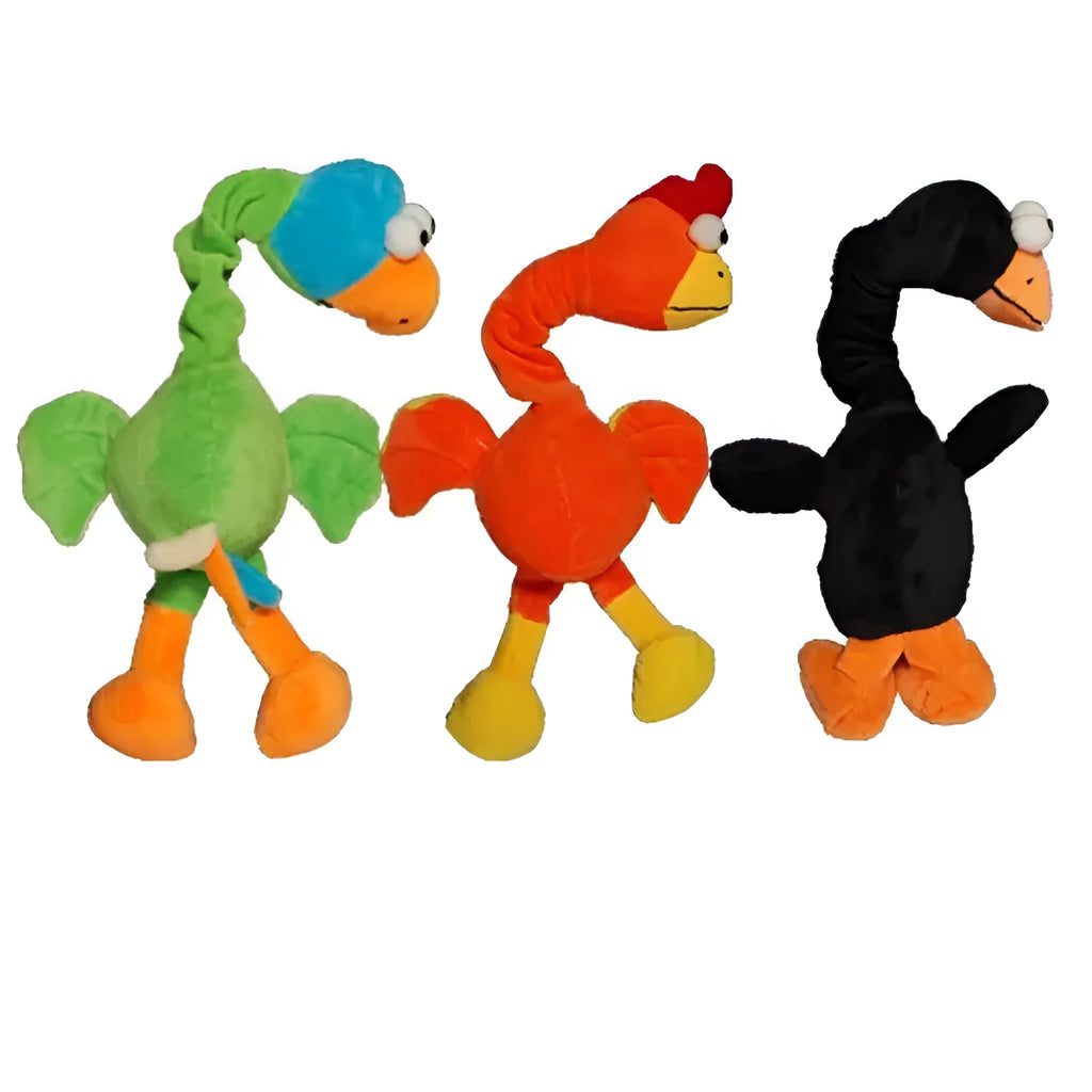 Screaming chicken squeaky dog toy in cartoon bird style – soft plush chew toy for small to large dogs
