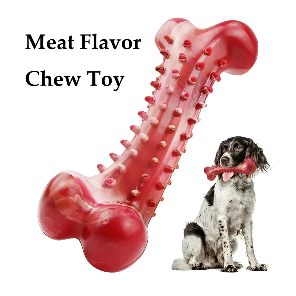 Red natural rubber chew toy for aggressive dogs and strong chewers
