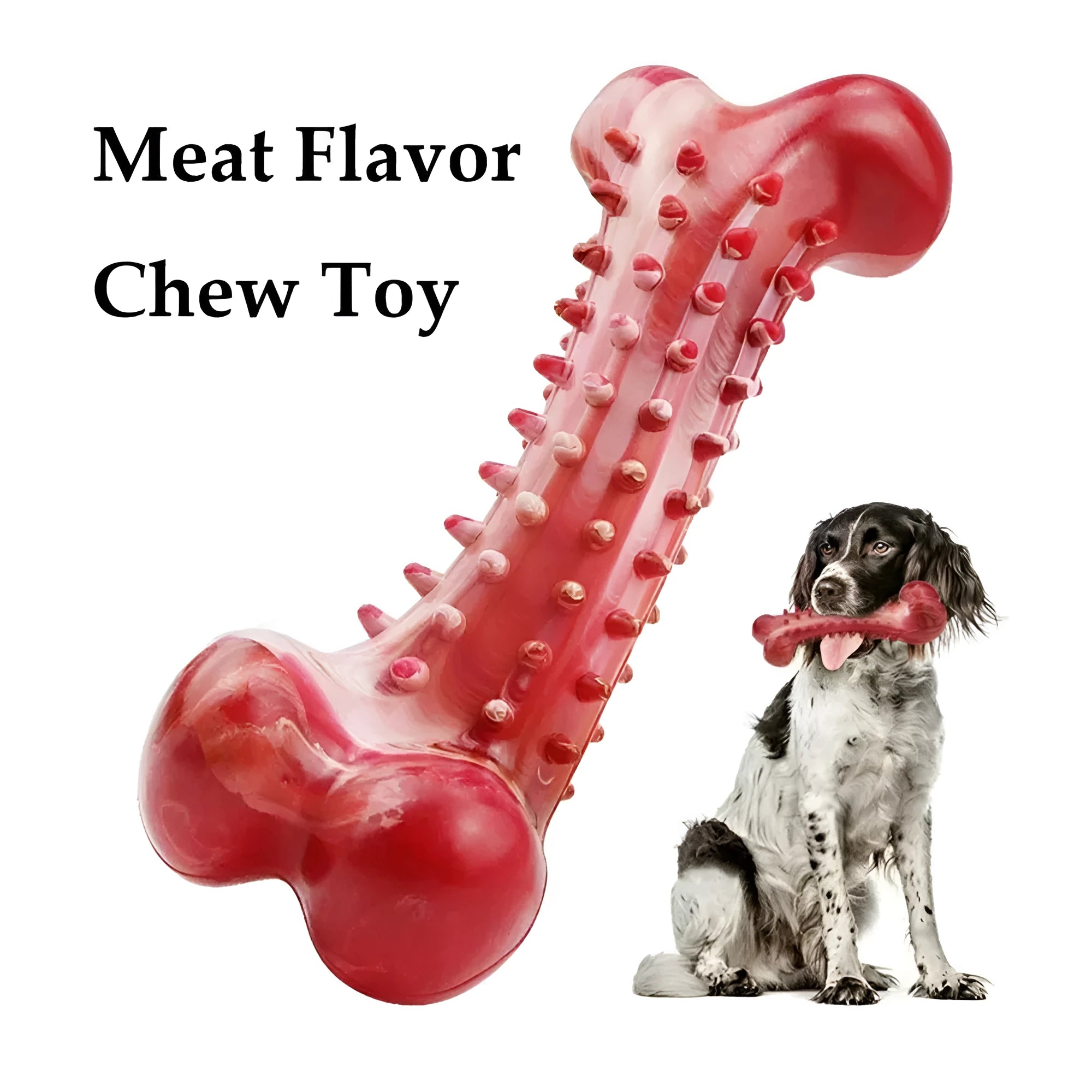 Red natural rubber chew toy for aggressive dogs and strong chewers