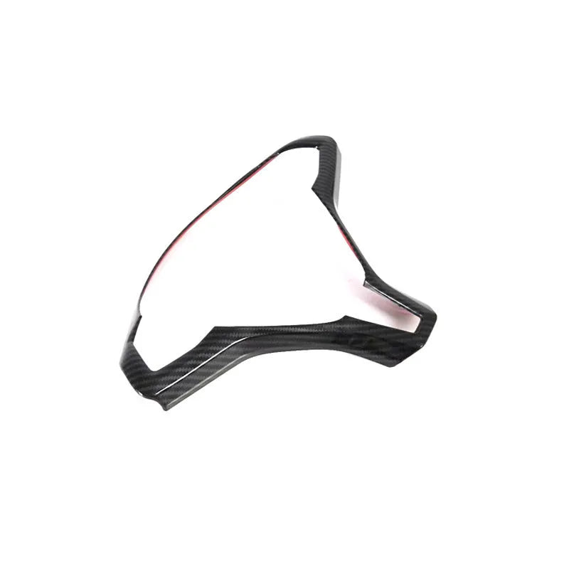 Black carbon fibre style ABS plastic steering wheel decorative frame for Tesla Model S