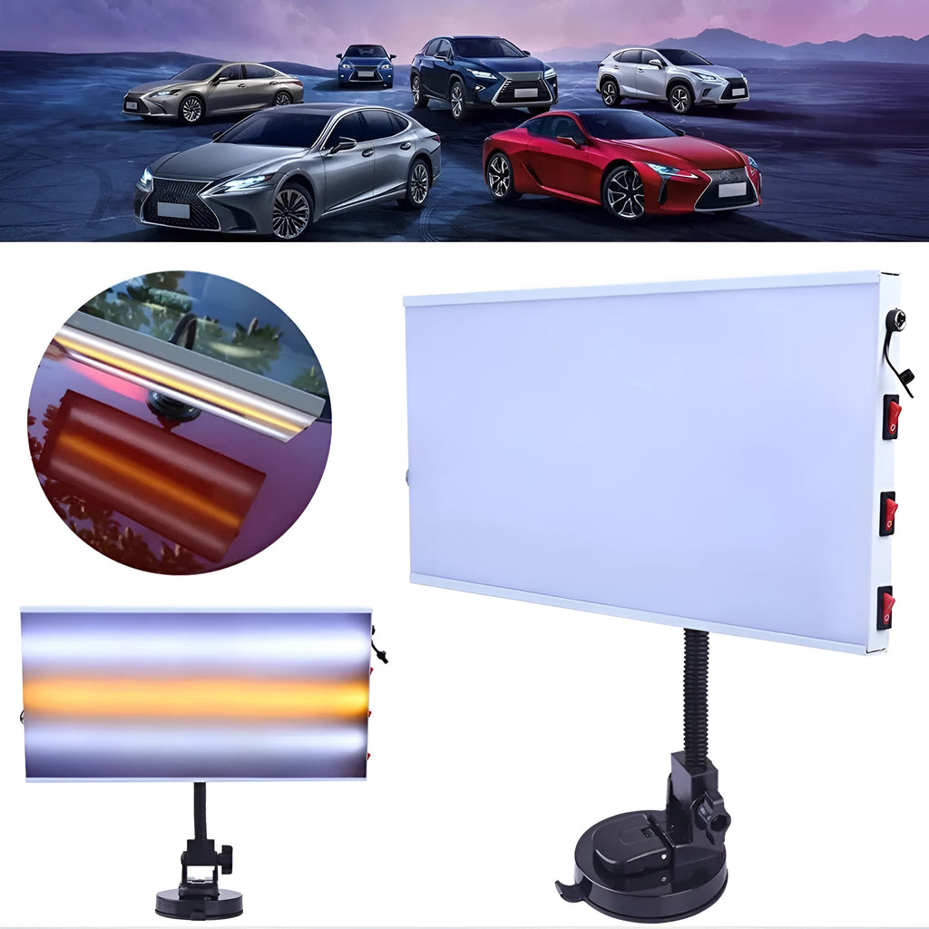 MPT X009 white car dent detector suit with concave inspection light for automotive bodywork repair