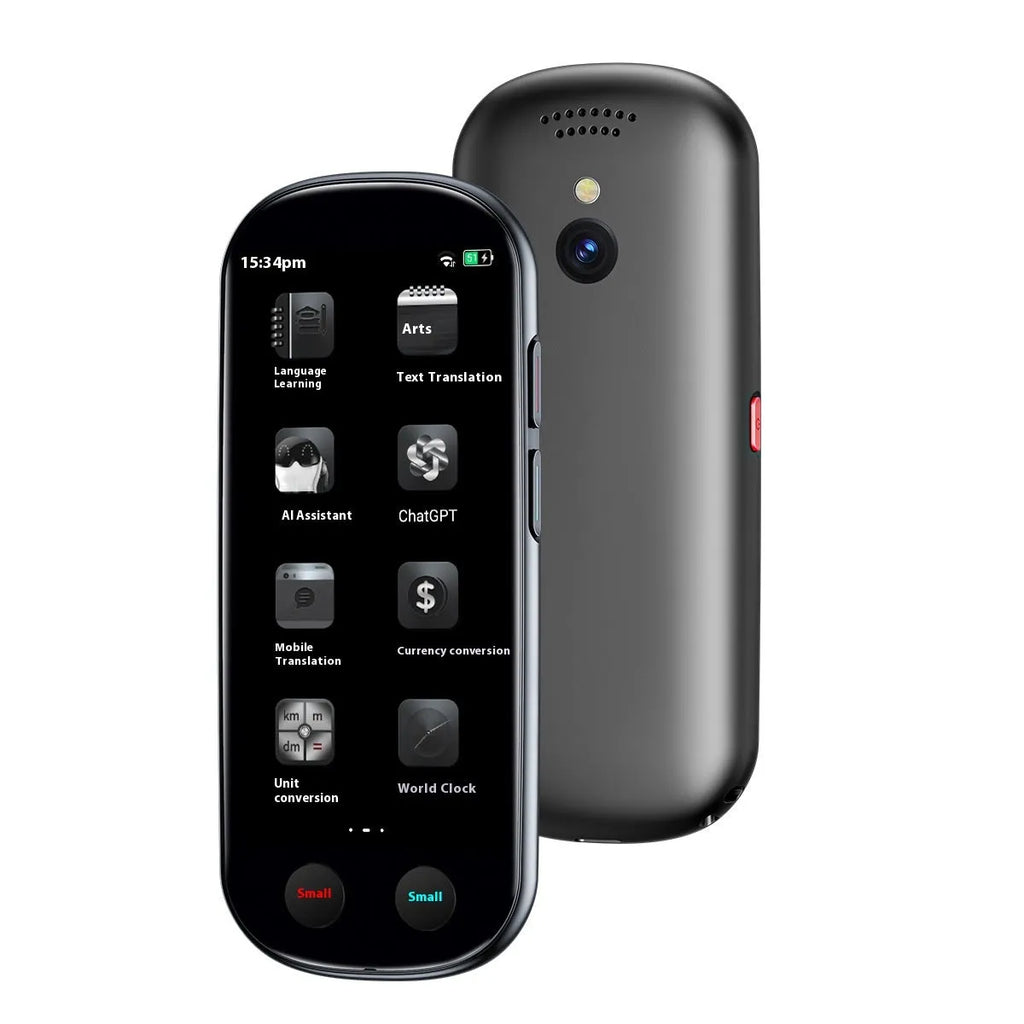 Black simultaneous interpretation translator with lanyard for business multilingual communication