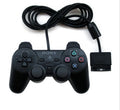 PS2 wired vibration controller with USB connection in bare metal colour options