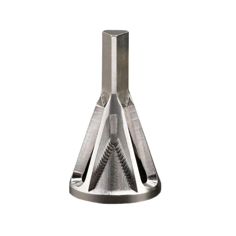 Silver hexagon deburring chamfer tool made of chrome molybdenum steel for electric drill burr removal