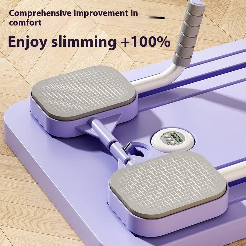 Purple automatic rebound abdominal wheel fitness board for multi-functional home workouts.