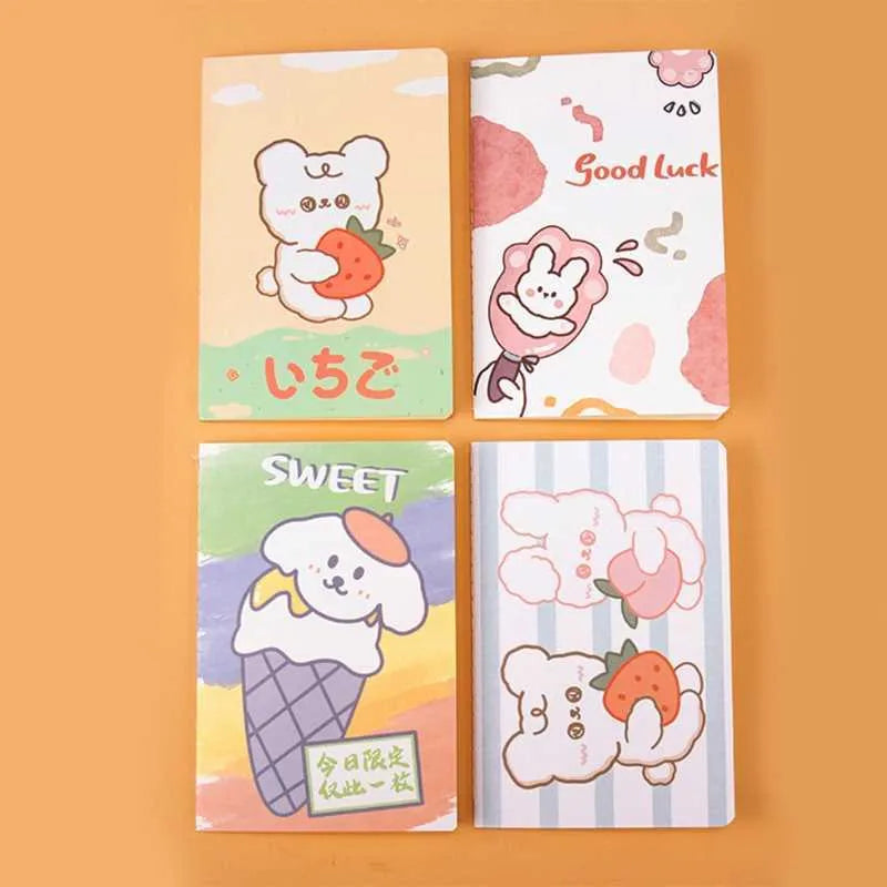 Cartoon A5 notebook with 30 sheets showing multiple design options