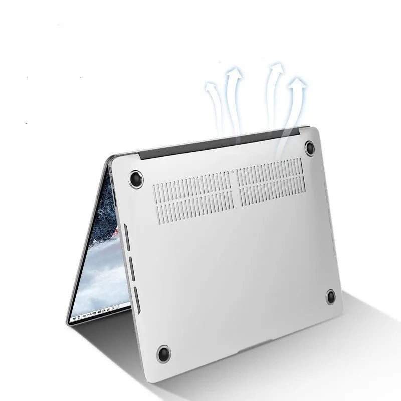 PC protective shell case for MacBook Pro 14.2-inch and 16.2-inch laptops in transparent and black colours