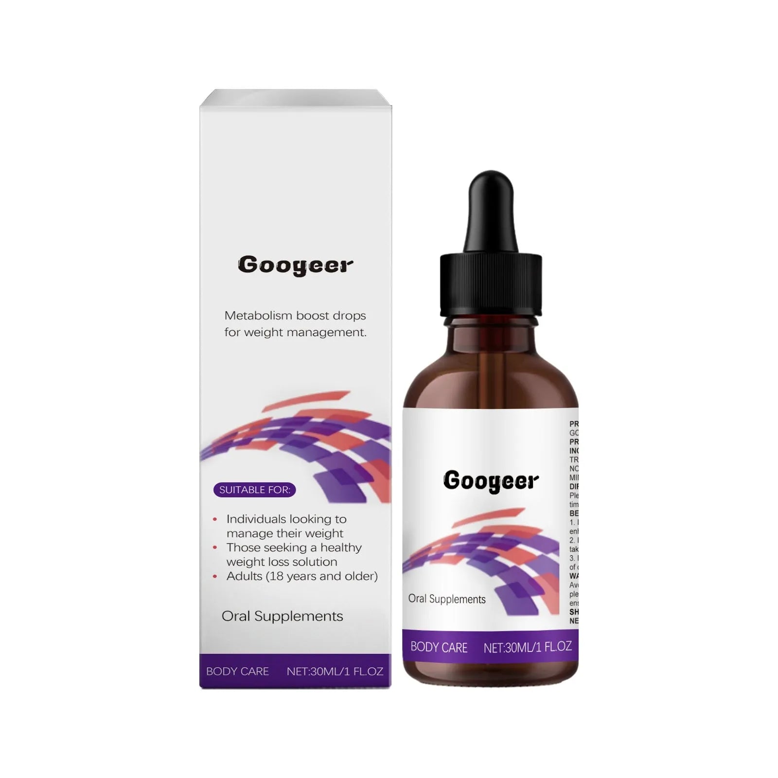 Googeer Oral Supplements Body Treatment 30ml bottle body care kit