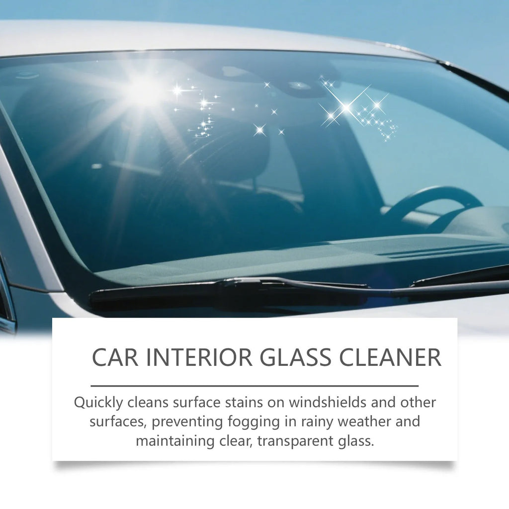 Glass Restore Paste 120g cleaning paste in white pot with sponge and towel for windscreen stain removal and anti-fog