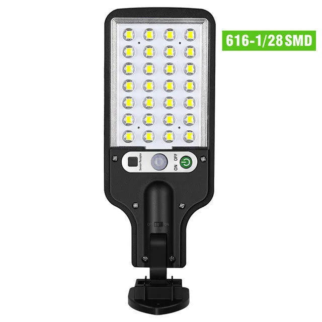Outdoor solar LED wall lamp with 5.5V solar panel, 227x84x40mm, for garden or fence mounting